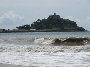 St Michael's Mount - am Tag zuvor haben wir ihn trockenen Fußes erreicht, der Rest war regendurchnässt ....